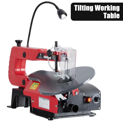 16-Inch Scroll Saw with Tilting Table and LED Light – Adjustable Speed for Wood, Acrylic, and Crafts - style: scroll saw with led