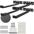 4xJ Shelf Brackets with Lip (11.25"L x 5"W x 1 1/4"H) Heavy Duty Floating Shelves Bracket - High Quality Floating Shelves Hardware with Robust Shelf Bracket for Secure Wall Mounting-ANTIQUE - color: Antique, size: 11.25 inch - J Shape