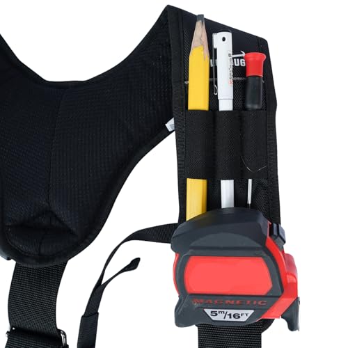 MELOTOUGH Tool Belt Suspenders Work Belt Suspenders for Men Big and Tall Construction Bag Suspenders Padded Work belt for Carpenter/Electrician/Roofing/Farmer work(Y Back)
