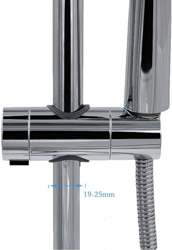 Adjustable Shower Head Holder for Slide Bar 18-25MM, ABS Chrome