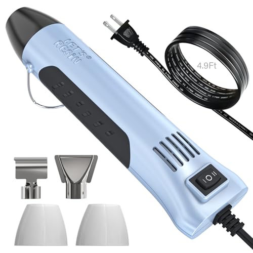 LET’S Resin Heat Gun for Resin, 350W Fast Heat Dual Temp with 4.9Ft Cable