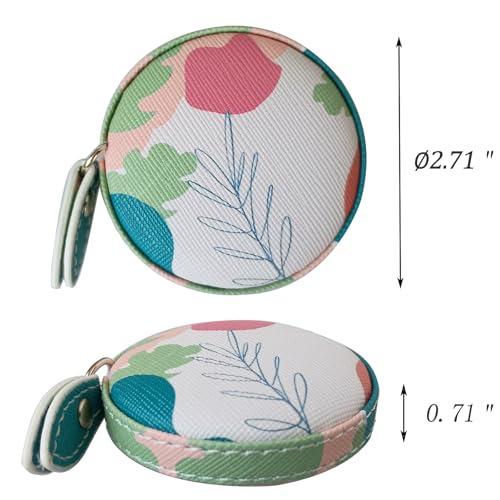 Tape Measure for Body Measuring Fabric Sewing Tailor Ruler Flexible Soft Pocket Small Mini Body Measurement Cloth Measuring Tape 60 Inch Premium Leather Retractable Tape Measure - color: Rose 1 pack