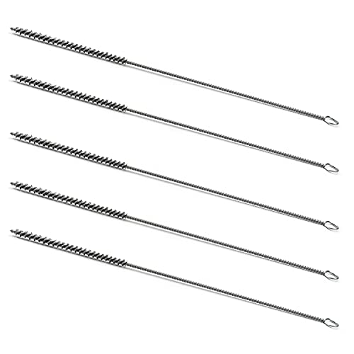 Utoolmart Steel Wire Cleaning Brush, Spiral Power Tube Brush, Steel Wire Tube Brush Cleaning Tool, Tube Bottle Brush, 0.2-inch Diameter 12-inch Length, 5pcs - color: 5pcs, size: 0.6cm