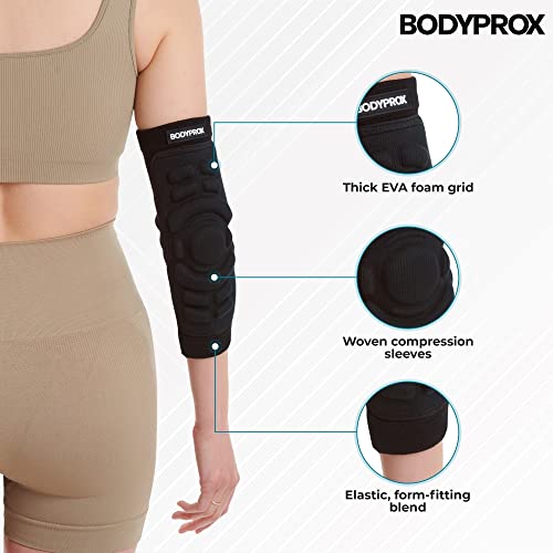 Bodyprox Elbow Protection Pads 1 Pair, Elbow Guard Sleeve - size: Medium