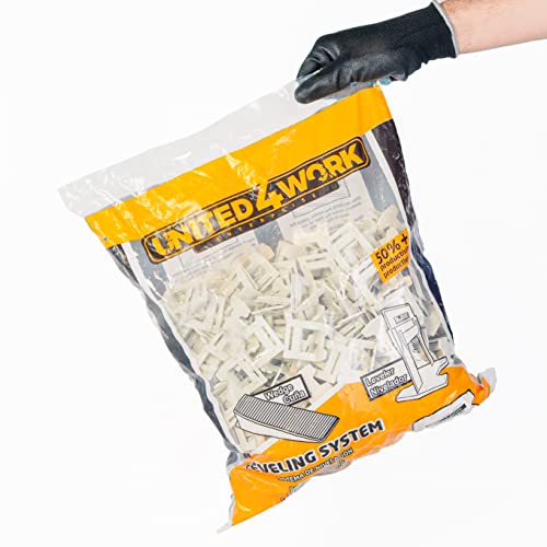 Tile Leveling System 1/32" - Professional And DIY Kit - Includes 2000 Tile Leveling Clips - Easy To Use Tiling Installation Tools - (1,0 mm) - Only Clips - size: 2000 Pcs 1/32" (1,0 mm)