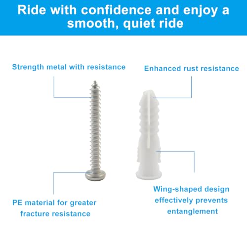 Drywall Anchors and Screws Kit, 100 Pcs, #8-#10 1" White - size: 1"