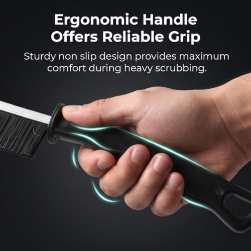 Crevice Cleaning Brush Set, 6 Pack Hard Bristle Detail Brushes for Tight Spaces, Bathroom Tile Grout, Sink, Car Vent - Versatile Gap Cleaning Tool