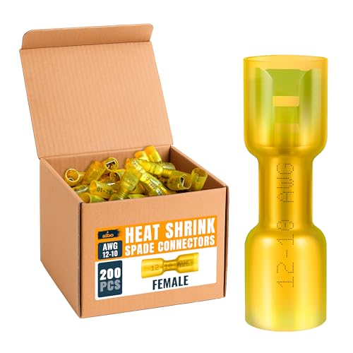 ALBO Heat Shrink Crimp Connectors (Female Yellow 12-10 AWG) - color: Female Yellow 12-10 AWG