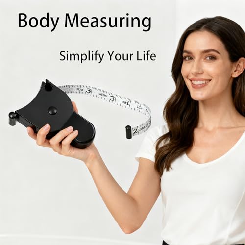 Measuring Tape for Body Measurements, Black, 60 Inch - color: black