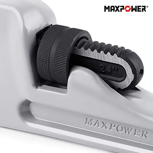 MAXPOWER 24 inch Pipe Wrench, 3 inch Jaw Opening - size: 24-inch, style: Straight Pipe Wrench