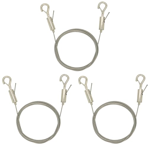 Picture Hanging kit,Mirror Hanging kit Adjustable Heavy Duty with Wire Hardware for Frame Mirror: 78 inch *1/16 50LB 3pack - size: 3 Pack
