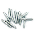 12 Pack 1/4-20 x 1-1/2 Inch Silver Hanger Bolts, Double Headed, Carbon Steel, 4.8 Grade, 37mm Length - size: Silver 1/4-20"x1-1/2"-12PCS