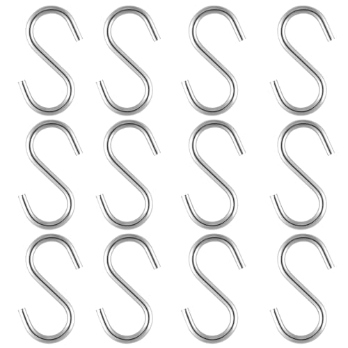 Senkary 100 Pieces 1 Inch Mini S Hooks Small S Hooks Stainless Steel S Shaped Hooks for Ornaments, Jewelry and Hanging (Silver) - color: Silver, size: 1 Inch