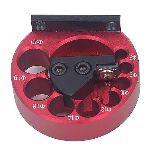 Ejoyous Dowel Maker Jig Kit, Adjustable Dowel Rod Maker Cutter Plate Aluminum Alloy Pin 8 to 20mm Round Holes, for Wooden Rods Sticks Woodworking