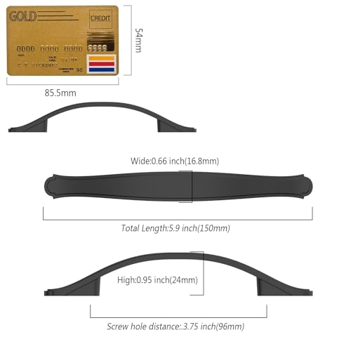 Amerdeco 10 Pack Matte Black Cabinet Pulls 3.75 Inch(96mm) Hole Center Drawer Pulls Cabinet Hardware Kitchen Cabinet Handles for Bathroom ZH0068 - color: Matte Black, size: 3.75"/96MM Hole Center