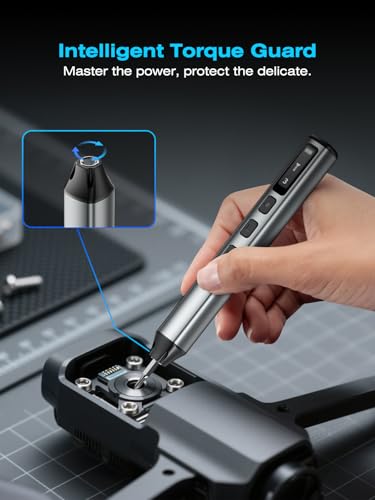 162-in-1 Mini Electric Screwdriver Set, NEZZBE Precision Cordless Power Screwdriver with 150 Magnetic Bits, 4 Torque Settings, Up to 5N.m Manual, LED Light & Portable Repair Kit for Laptop, Watch, PS5