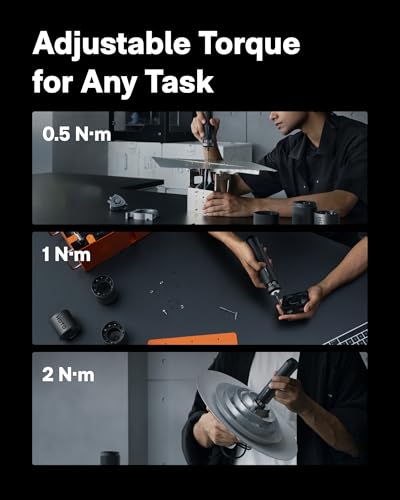 HOTO PixelDrive Electric Screwdriver + SNAPBLOQ™ S-A01 3.7V Mini Electric Screwdriver with 56 Bits & 3 Torque Settings