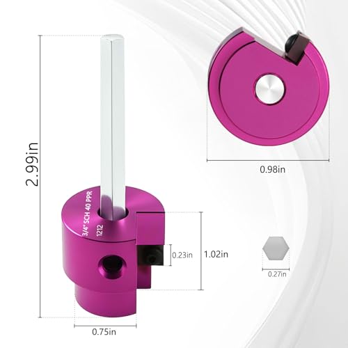 PVC Pipe Reamer Kit 1 PCS 3/4"(PPR75) for SCH 40 PVC CPVC ABS - size: 3/4 Inch