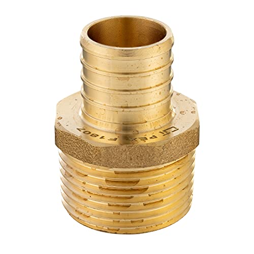 5-PACK EFIELD Pex Crimp Fitting,3/4" x 3/4"NPT Male Adapter(PEX1807021-5) - size: P5, style: 3/4 x 3/4