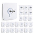 24 PCS Picture Hangers Without Nails, Wall Hangers Without Nails, Adhesive Wall Hooks, to use Inside Kitchen, Bathroom, Home and Office - size: 24PCS（8mm）