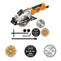 Power Circular Saw,4.8A Mini Circular Saw with Laser Guide,4000RPM Corded Saw Equipped with 6 Pcs 4-1/2" Blades