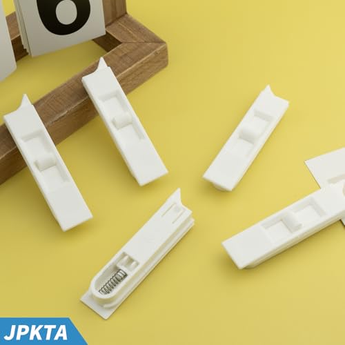 12 Pcs Window Tilt Latch Pairs Spring Loaded Sliding Window Latch Lock Snap-in White Vinyl Plastic Construction for Home Window Accessories Parts - size: 12 Pcs