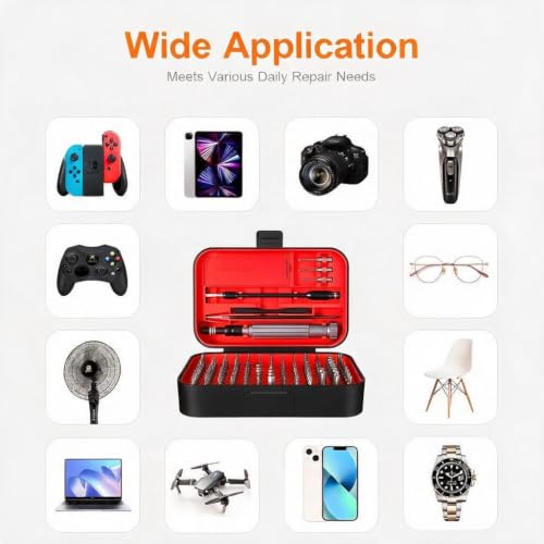 Precision Screwdriver Set, 150 in 1 Mini Screwdriver Set Tool, Red - color: Red, size: 150