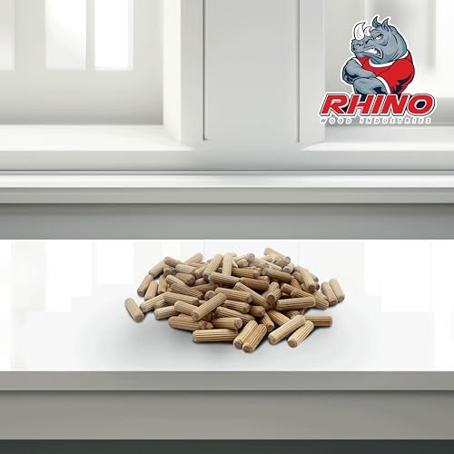 1/4" x 1" Wooden Dowel Pins, 100-Pack – Birch Hardwood, Kiln-Dried, Fluted & Beveled (1/4" x 1", 100pk) - size: 1/4" x 1" Bag