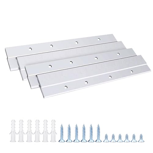 French Cleat Picture Hanger, Aluminum Z Hanger Interlocking Wall Mounting Bracket Hardware(6inch-2Pairs) - size: 6 Inch-Standard