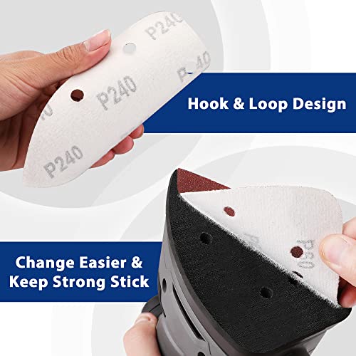 WORKPRO Mouse Sander Pads, 5-Hole Detail Sandpaper, 150 Pack - style: Mouse Sander Pads