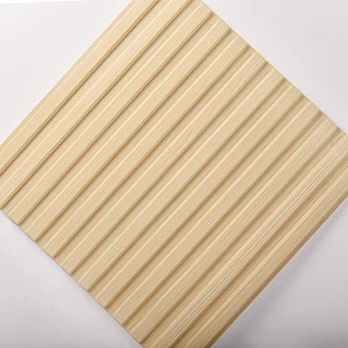 Art3d 3D Fluted Textured Slat Wall Panels, 19.7 x 19.7 in, 12-Pack, Oak | PVC, Waterproof, Scratch Proof, Wipeable, Break-Proof, Ideal for Home, Office and Commercial Spaces - color: Square - Oak, size: 19.7 x 19.7in.