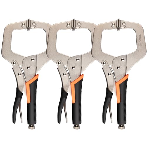 3-Pack 11 Inch Locking Pliers Heavy Duty Vice Grips for Welding | Hardened Steel Jaw with Adjustable Torque Screw,Anti-Slip Handle; Perfect for Metal Working, Auto Repair,Carpentry - style: 3 PCS 11" C CLAMP LOCKING PLIERS