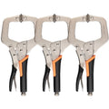 3-Pack 11 Inch Locking Pliers Heavy Duty Vice Grips for Welding | Hardened Steel Jaw with Adjustable Torque Screw,Anti-Slip Handle; Perfect for Metal Working, Auto Repair,Carpentry - style: 3 PCS 11" C CLAMP LOCKING PLIERS