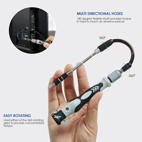 115 In1 Precision Screwdriver Set, Professional Magnetic Repair Tool Kit for Electronics, Watch, Mobile Phone, Laptop, Game Console, Camera, Eyeglasses, Modding, and DIY Projects