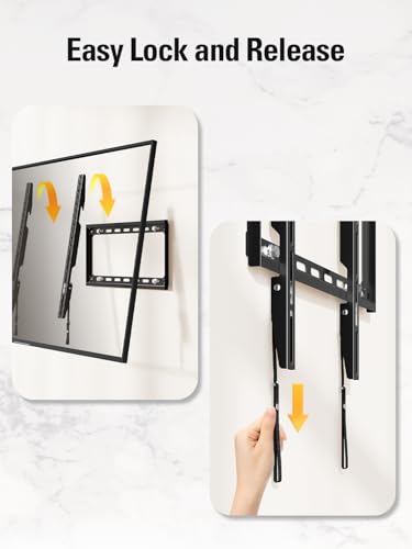 Mounting Dream TV Mount Fixed for 26-60 Inch TVs, TV Wall Mount TV Bracket | Low Profile and Space Saving Flat TV Mount, Fixed Slim Mount Max VESA 400x400mm and up to 100 LBS Loading Capacity MD2361-K - size: Fixed for 26"-60" TV