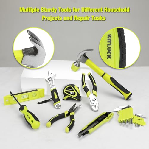 KITLUCK Power Drill Set, 180Pcs Home Hand Tool Kit with 8V Drill, Portable Tool box Kit with Screwdriver, Plier, Wrench, Socket, Harmer, Household Cordless Drill Set for Men Women Home - size: 180Pcs