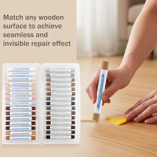 Furniture Repair Wax Sticks, 30 Colors Floor Scratch Wood Filler Sticks