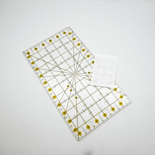 Sewing Rulers Quilting Ruler,Acrylic Quilting Templates,Sewing Tools Accessories Supplies for Patchwork Precision Fabric Cutting 1pcs(6.5x12inch) - color: Yellow