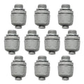 Conduit Connectors, 1/2 Inch, Straight, Grey, 10-Pack - size: 10-Pack