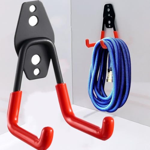 Garage Hooks Heavy Duty, 4.7x2.7 Inch Utility Steel Garage Storage Hooks,Wall Mount Garage Hanger Organizer for Organizing Garden Lawn Tools, Ladders, Bulk Items, Bikes