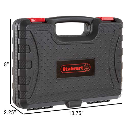 Tool Kit - 102 Heat-Treated Pieces with Carrying Case - Essential Steel Hand Tool and Basic Repair Set for Apartments, Dorm, Homeowners by Stalwart