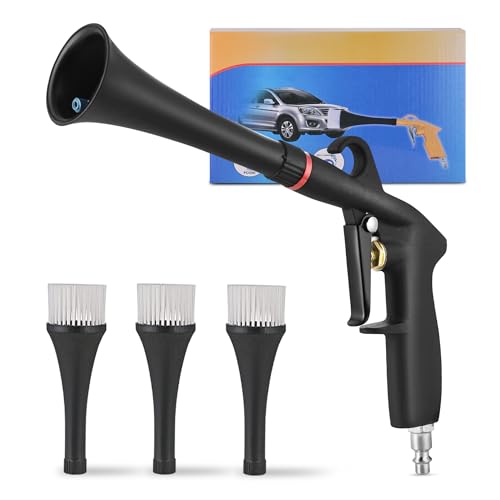 car Cleaning air Blow Gun Compressor Tools Accessories auto Detailing Supplies Interior attachments blowguns 4-piece kit Set - Uses Air Compressor - Blasts Dust, Dirt & Grime Fast