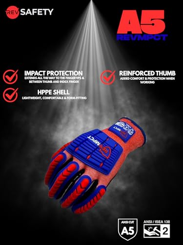 A5 Cut & Impact Resistant Work Gloves Cut Resistant Safety Gloves for Mechanics, Construction & Garden Use - size: Small