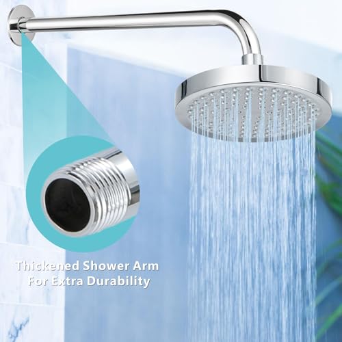 Shower Arm with Flange, 24 Inches Wall Mount Replacement Extension Showerhead Arm For Fixed Shower Head, Chrome - color: Chrome, style: 24 Inch