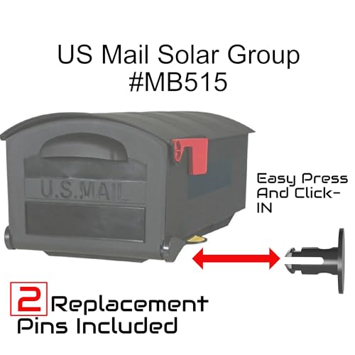 US Mail - Solar Group MB515 Mailbox Hinge Pin Replacement Set, Compatiable with Model MB515 2 Pack, 3D Printed ABS Resin, (White) - color: White