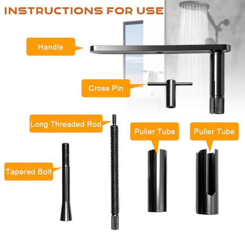 Cartridge Removal & Installation Tool, Replacement for Moen Shower and Bathtub Faucets, Professional-Grade 999150-6 Extractor Tool