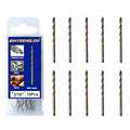 3/16 Cobalt Drill Bit for Metal and Hard Steel(10Pcs),M35 High Speed Steel Twist Jobber Metal Drill Bits,with Index Storage Case - size: 3/16 in (10 pcs)