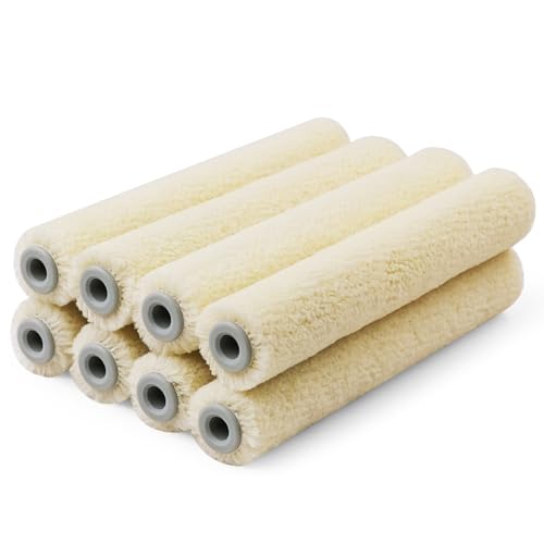 ROLLINGDOG 6" Paint Roller Covers Synthetic Velour Paint Roller - color: 8PC Synthetic Velour Roller sleeves