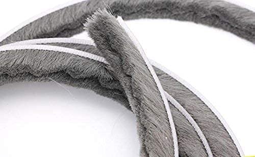 Weather Stripping Door Seal - 5m (16ft) Brush Weather Stripping,Card-Slot Seal Strip Pile Weatherstrip for Door Window (6mm x 6mm (Backing 0.236 x Brush 0.236 Inch), Gray) - size: 6 mm x 6 mm