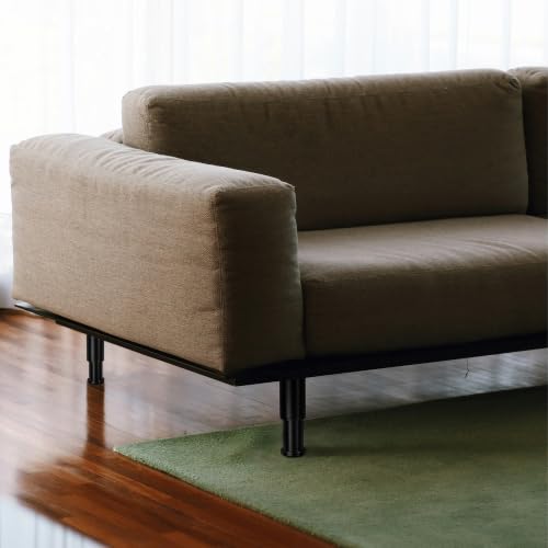 3.15-4.72 Inch Black Adjustable Height Couch Furniture Legs 4 Pcs - size: 3.15-4.72 inch (4 Pcs)